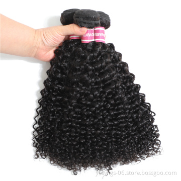 Wholesale Brazilian Virgin Human Hair Kinky Curly Bundles Double Weft 100% Virgin Cuticle Aligned Remy Human Hair Extensions